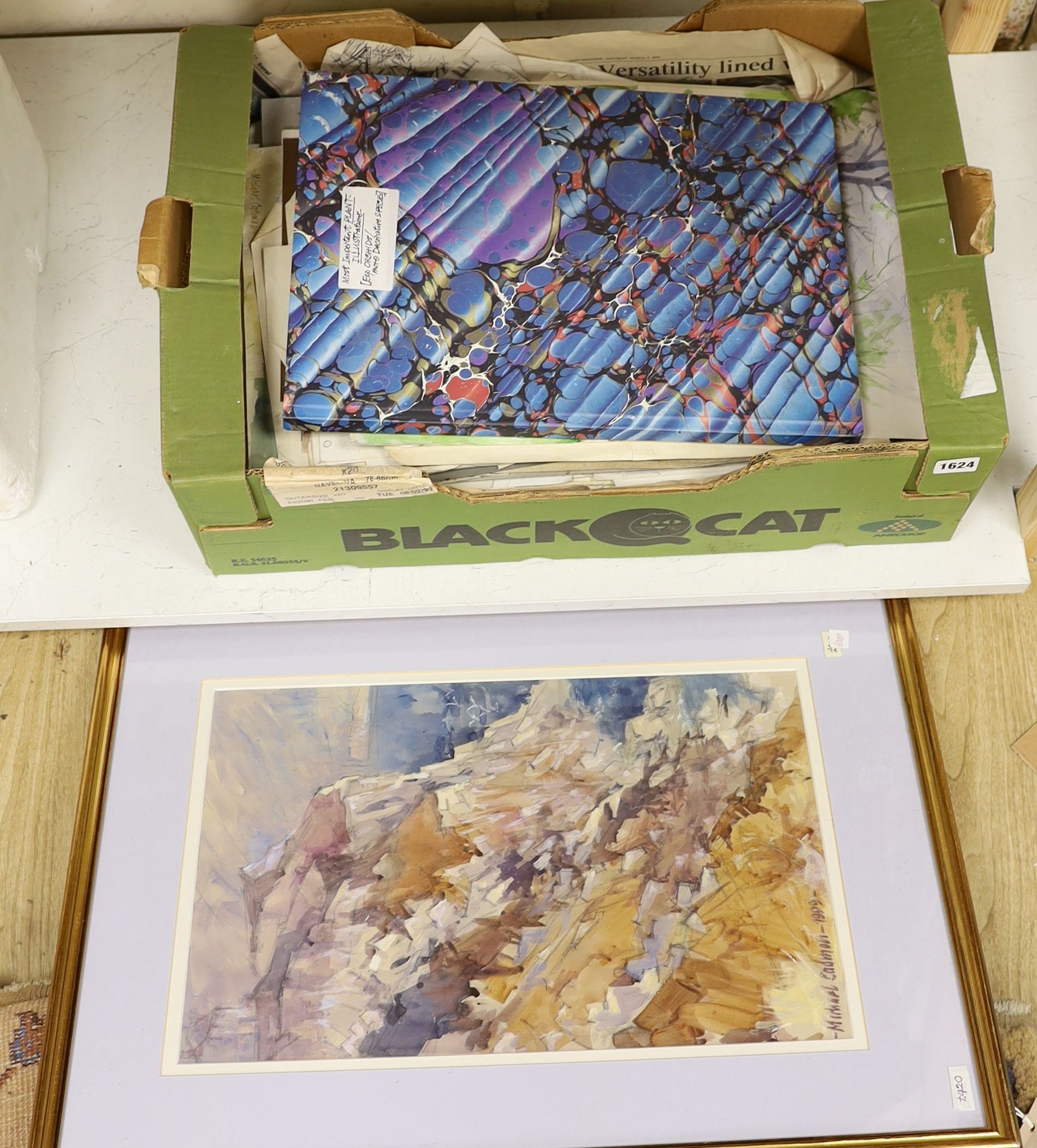 Michael Lawrence Cadman (1920-2010), small group of unframed watercolours, Botanical studies, largest 78 x 58cm